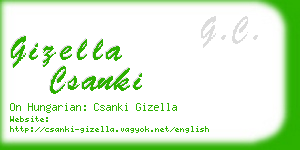 gizella csanki business card